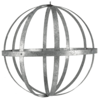 Galvanized Hanging Sphere