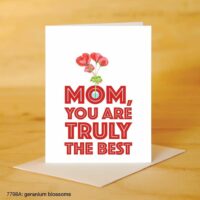 Printed Canvas Card, Geraniums