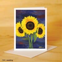 Printed Canvas Card, Sunflowers