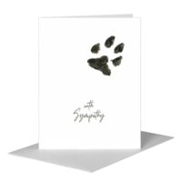 Printed Canvas Card, Dog Paw