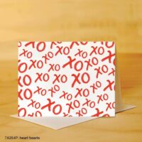 Printed Canvas Card, Heart Xo