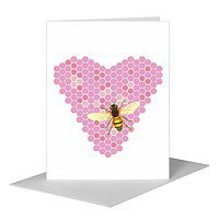 Printed Canvas Card, Bee Mine