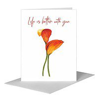Printed Canvas Card, Life Is Better