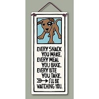 Ceramic Plaque, Every Snack