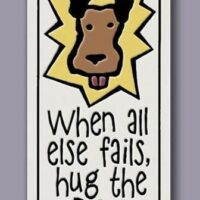 Ceramic Magnet, Hug The Dog