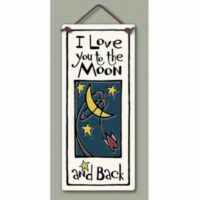 Ceramic Plaque, Moon and Back