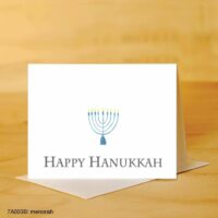 Printed Canvas Card, Menorah