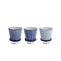 Blue and White Planter
