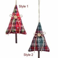 Plaid Christmas Tree Ornament