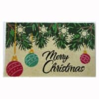 Vinyl-Back Coir Mat, Merry Christmas