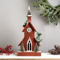 Rustic Light-Up Wooden Church