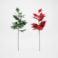 Green Fabric Poinsettia Spray