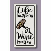 Ceramic Magnet, Wine Helps