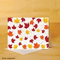 Printed Canvas Card, Fall Leaves