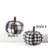 Black and White Plaid Pumpkin