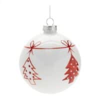 Red & White Trees Ornament