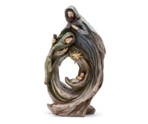 Woodcut Swirl Nativity