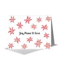 Printed Canvas Card, Snowflakes