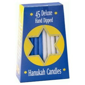 Blue And White Hanukkah Candles, 45-Pack