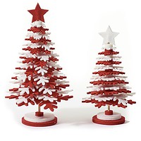Red & White Felt Tree