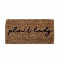 Natural Coir Door Mat, Plant Lady