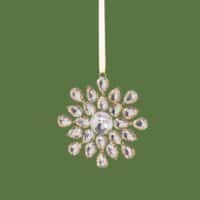 Jeweled Metal Snowflake Ornament