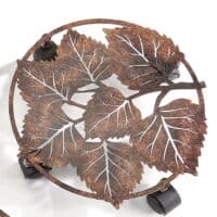 Metal Leaf Plant Caddy