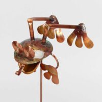 Metal Leaping Frog On Stake