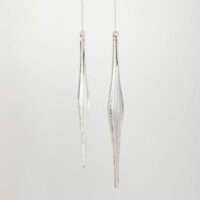 Silver Glass Finial Ornament