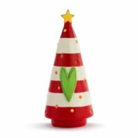 Ceramic Red & White Tree