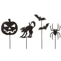 Glittered Metal Halloween Stake