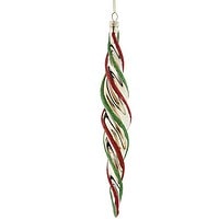 Striped Icicle Ornament