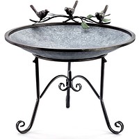 Tabletop Galvanized Bird Bath