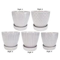 White Ceramic Mini Planter