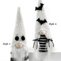 Black and White Halloween Gnome