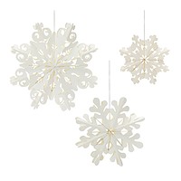 Paper Snowflake Ornament, Set Of 3