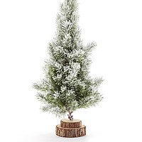 Tabletop Frosted Evergreen Tree