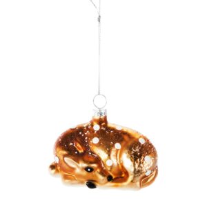 Glass Fawn Ornament