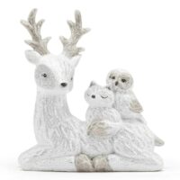 White Deer with Owl & Fox