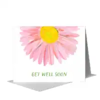 Printed Canvas Card, Get Well Soon