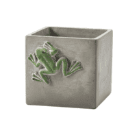 Concrete Square Frog Planter