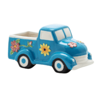 Blue Flower Truck Planter