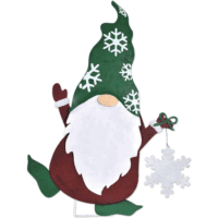 Snowflake Santa Gnome Porch Sitter