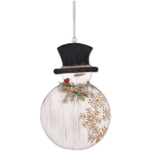 Wooden Snowman Ornament