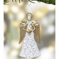 Embossed Angel Ornament