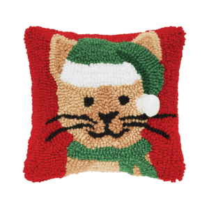 Christmas Kitty Cat Throw Pillow