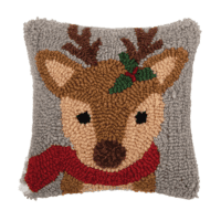Winter Woodland Reindeer Throw Pillow