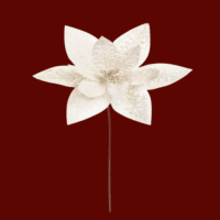 White Brocade Poinsettia Stem
