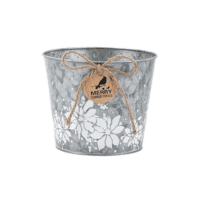 Galvanized Poinsettia Pot Cover