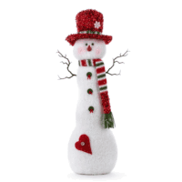 Red Hat Heart Snowman